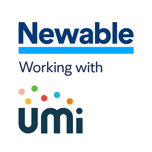 Newable working with UMI logo