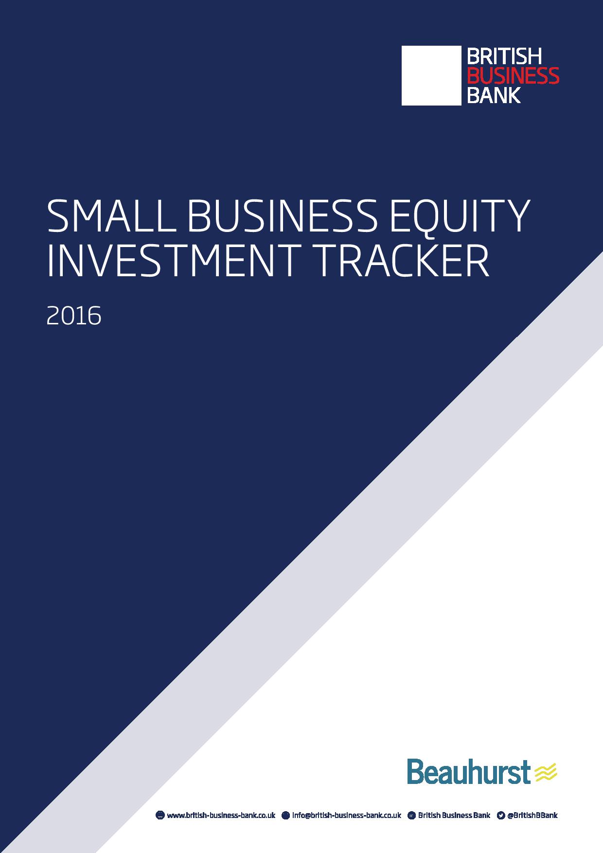 Small Business Equity Investment Tracker 2016 Front Cover