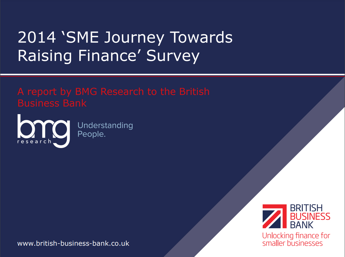 2014 SME Journey Towards Raising Finance Survey Front Cover