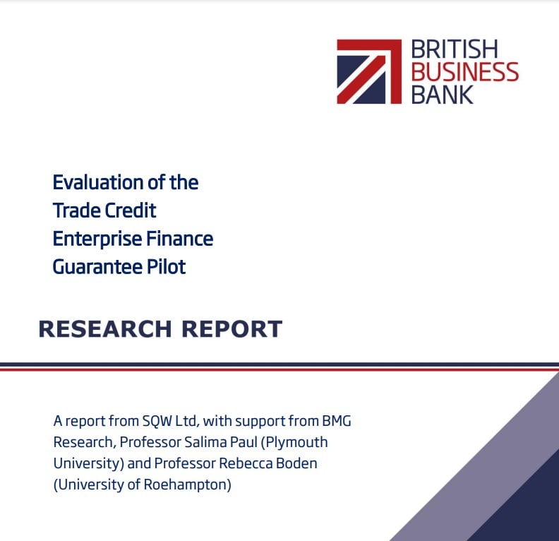 Trade Credit EFG Evaluation – Report Front Cover