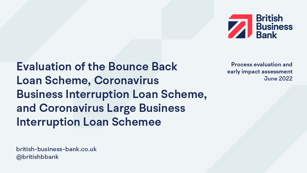 Evaluation of the Bounce Back Loan Scheme, Coronavirus Business Interruption Loan Scheme, and Coronavirus Large Business Interruption Loan Scheme