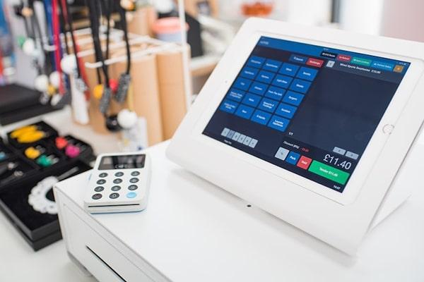 AirPOS's point of sale software being used on a tablet in a store