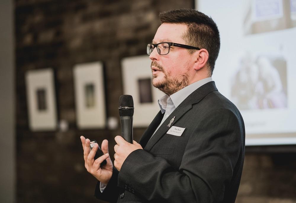 Man holding a microphone