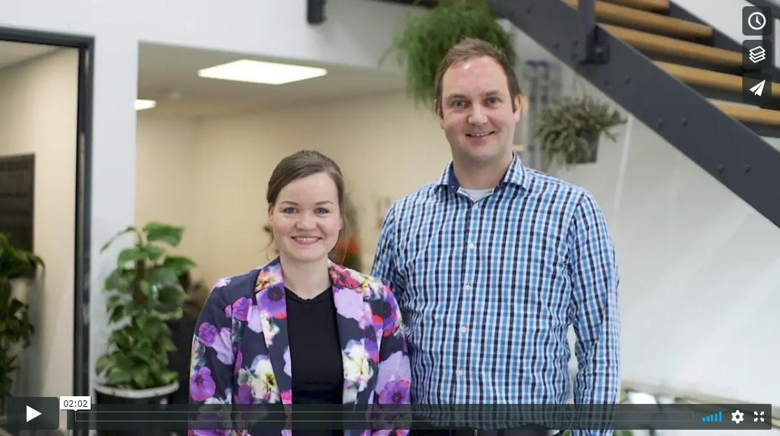 A screenshot of a man and a woman from Inleaf talking about their loan from Northern Powerhouse Investment Fund