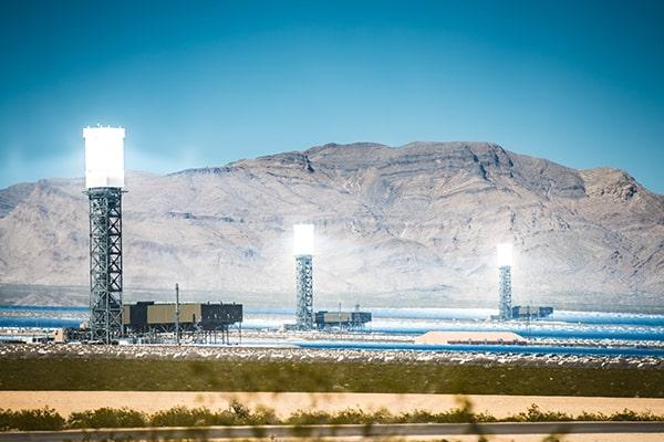 Solar thermal plant in California's Mojave Desert