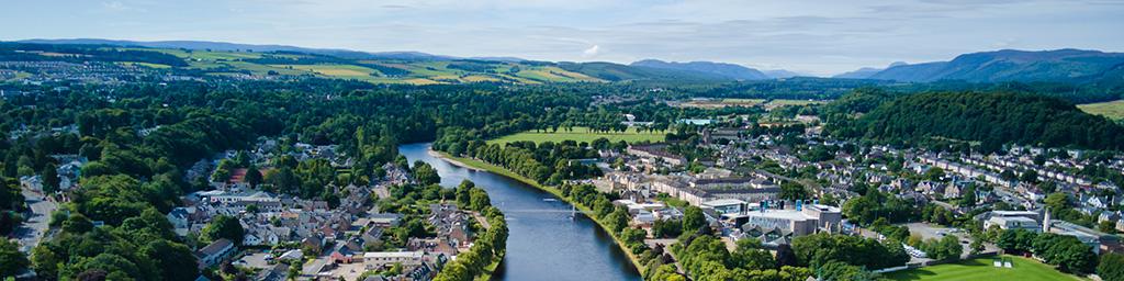 Panoramic view of the Scottish city of Inverness