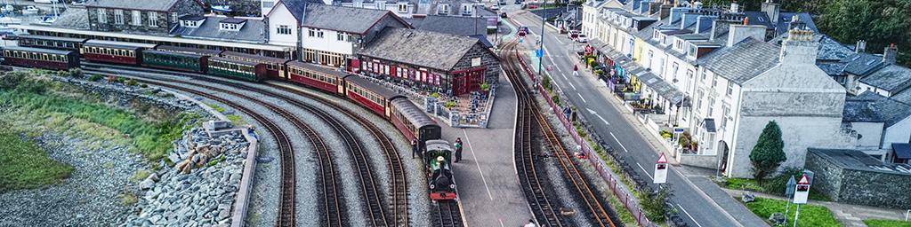 Panoramic view of Llangollan, Wales