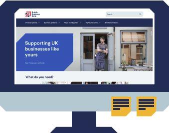computer screen with british business bank website on it