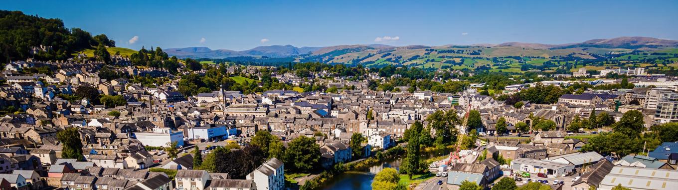 Panoramic view of Kendal, Cumbria