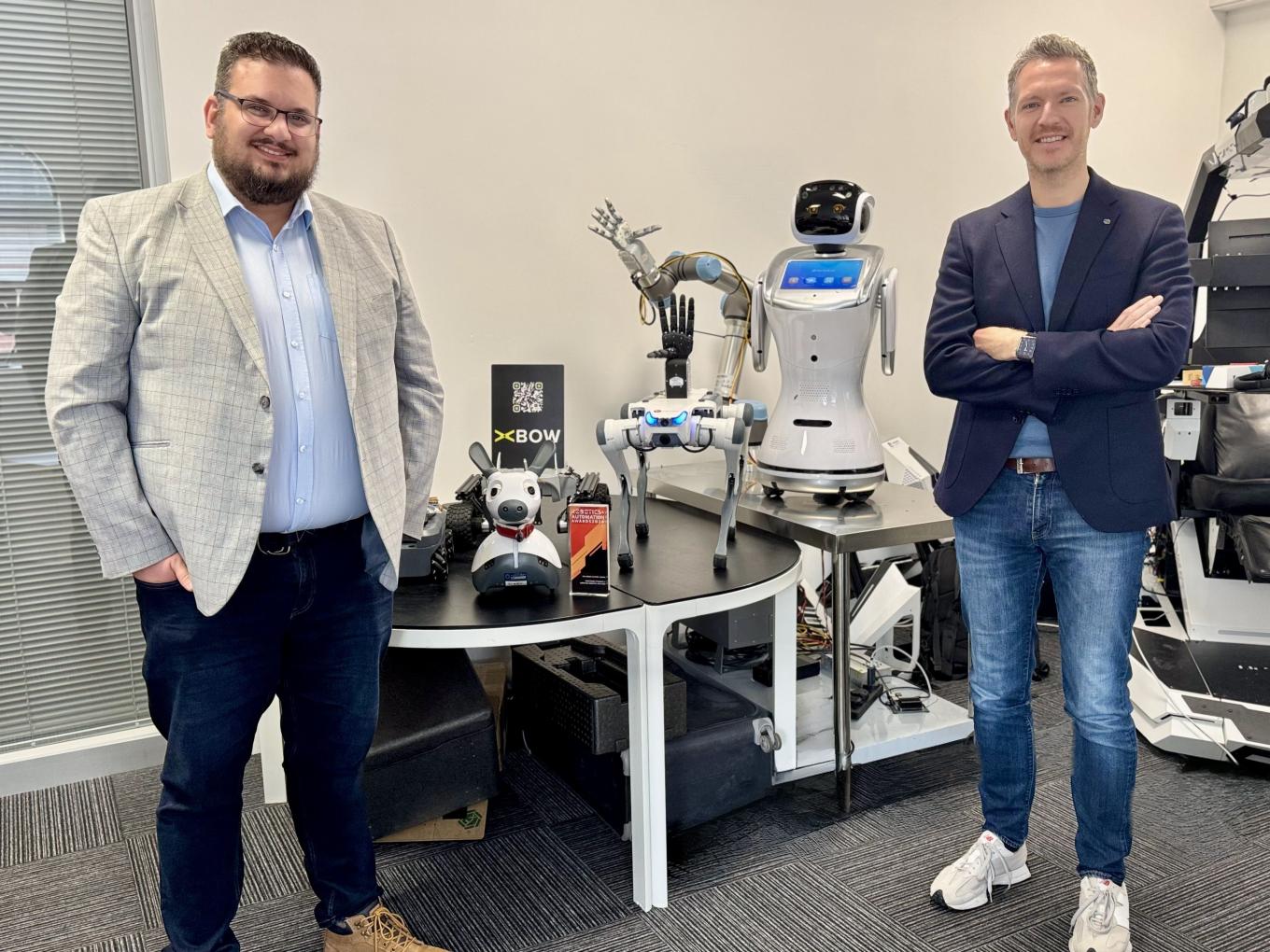 An image of Nick and Daniel from BOW robotics company 