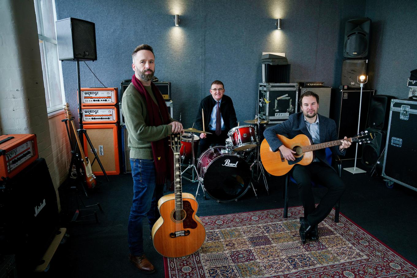 A group of artists at South city studio 